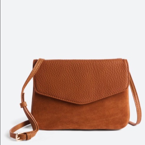 Moda Luxe Handbags - Amelia Suede Detail Crossbody Purse